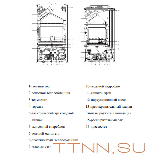 Настенный газовый котел MIZUDO M20ТH OpenTherm