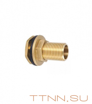 Врезка для бочки с контргайкой латунная 1/2" TIM SDF022