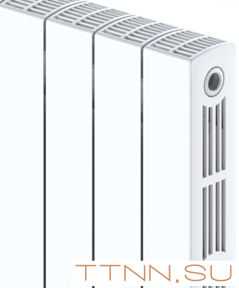 Биметаллический радиатор Rifar SUPReMO 350 х12 секц НП прав (VR)