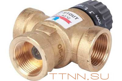 Смесительный клапан STOUT 3/4 ВР 20-43°С KV 1,6 м3/ч